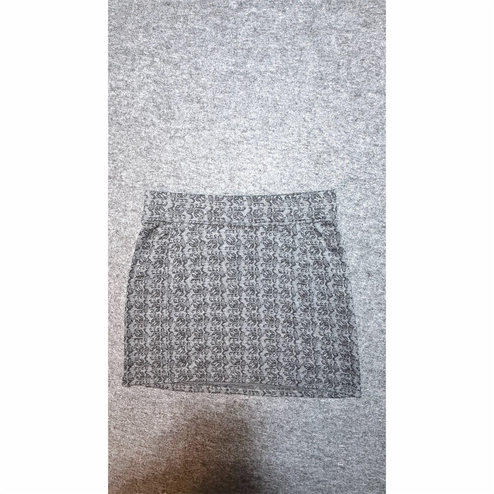 Ibex Skirt Womens Size L Gray Geometric Straight Pencil Knee Length Pull
